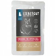 Kaninchen NICHT BIO mit Mangold und Reis 100g Katze Nassfutter Liebesgut