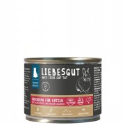 Kaninchen NICHT BIO mit Mangold und Reis 200g Katze Nassfutter Liebesgut