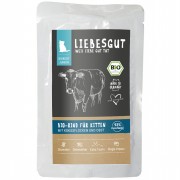 Bio Rind mit Kokosflocken und Obst 100g Katze Nassfutter Liebesgut