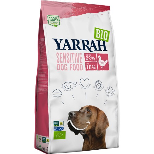 2er-SET Bio Sensitive mit Huhn und Reis 10kg Hund Trockenfutter Yarrah